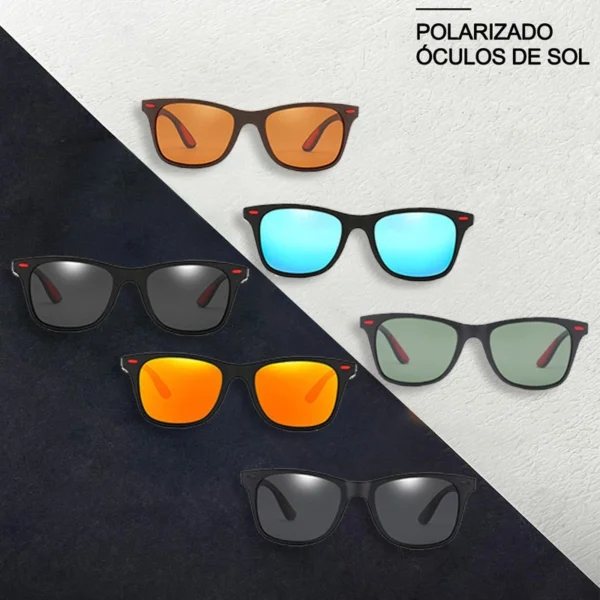 Óculos de sol quadrados da moda, óculos de sol polarizados clássicos, masculinos e femininos - Image 6