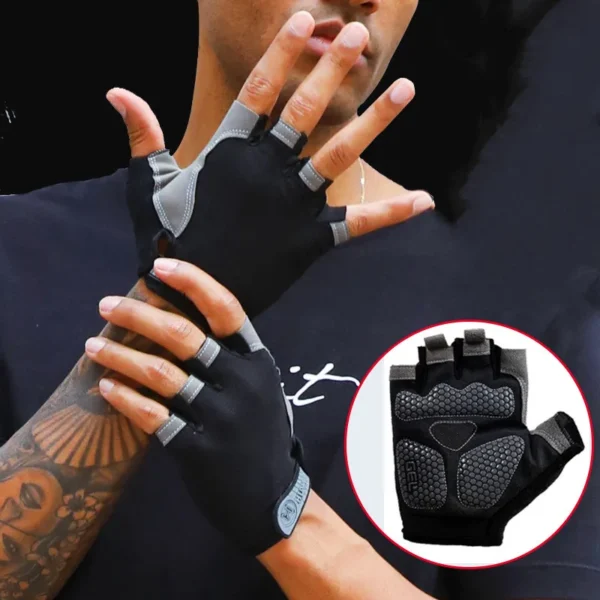 Luvas de ginástica sem dedos para treinamento fitness - Image 2